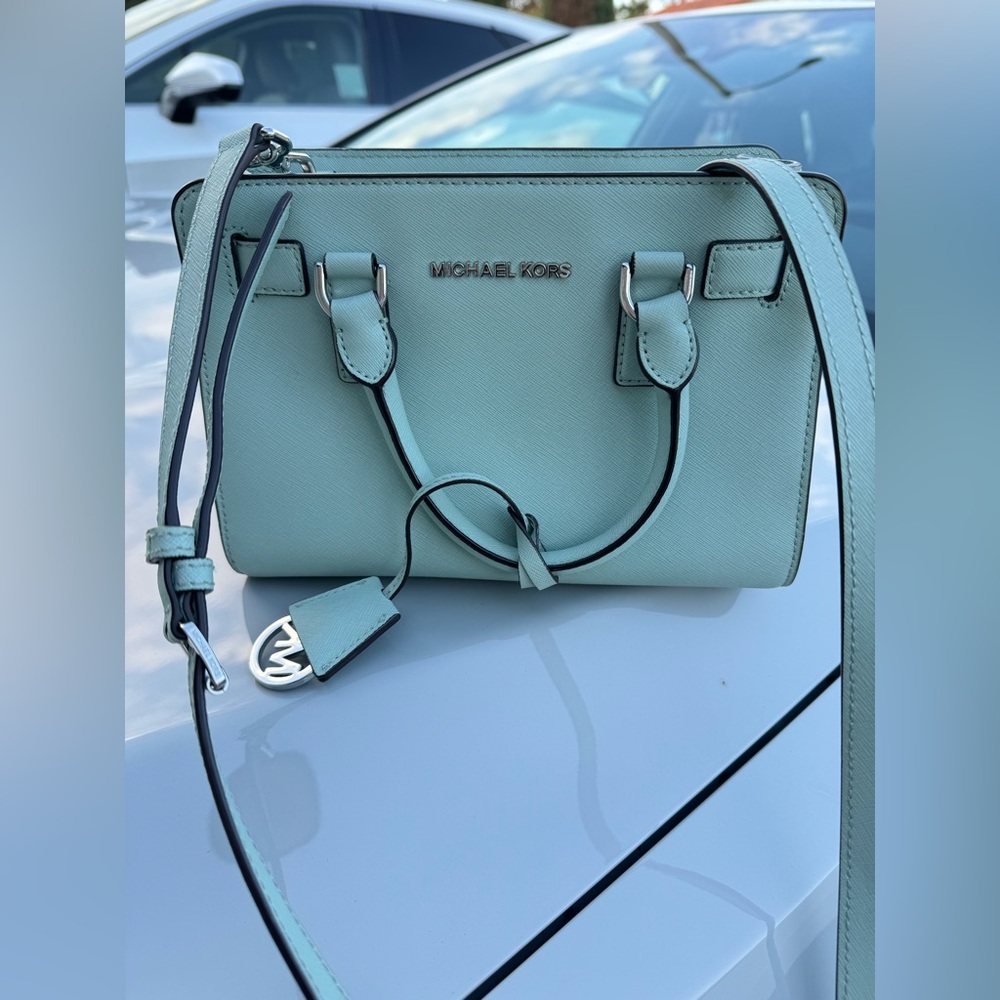 Michael Kors Leather Purse Blue Teal